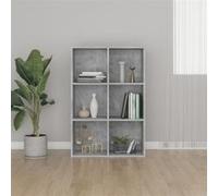 Bibliothèque Buffet gris béton 66x30x98 cm bois d ingénierie