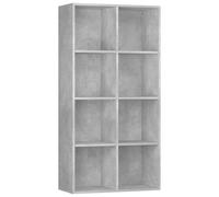 Bibliothèque/Buffet Gris Cement 66 X 30 X 130 Cm Aggloméré Gris