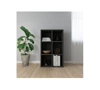 vidaXL Bibliothèque/Buffet, Meuble de Rangement avec Compartiment, Armoire à Livres Salon Intérieur, Moderne, Noir Bois d’Ingénierie