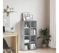 Bibliothèque/Buffet Gris Cement 66 X 30 X 130 Cm Aggloméré Gris