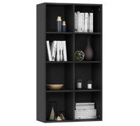 Bibliothèque, Buffet, VIDAXL, Meuble de rangement, Noir 66x30x130 cm Bois d'ingénierie B106