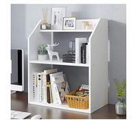 Bibliothèque Bureau Bibliothèque Étagères de bureau Organisateur de bureau Maison Chambre Petit Rack de rangement Simple Multicouche Bookcase, 20,1 "× 7,9" × 23,6 "Bibliothèque (Couleur : blanc