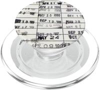 Bibliothèque Cartes Date d'échéance Timbre Livre Retour Bibliothèque Vintage PopSockets PopGrip pour MagSafe