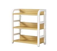 Bibliothèque Chambre Étagère à Livres Bibliothèque Avec Armoire Étagère De Bureau À 3 Niveaux Avec Cadre En Métal Grande Capacité Affichage Étagère De Rangement Organisateur Décor(A,70*20*65cm)