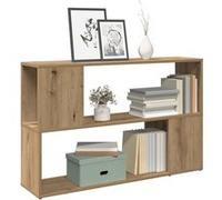 Bibliothèque chêne artisanal 100x24x63 cm bois d ingénierie Marron G