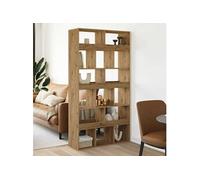 vidaXL Bibliothèque chêne artisanal 100×33×187,5 cm Bois d'ingénierie Multicolore