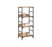 Bibliothèque chêne artisanal 50x33x117,5 cm bois d ingénierie Marron G