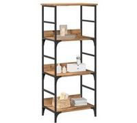 Bibliothèque chêne artisanal 50x33x117,5 cm bois d ingénierie Marron G