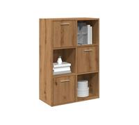 vidaXL Armoire de rangement Bibliothèque chêne 60,5 x 30 x 90 cm Bois d'ingénierie Gris béton