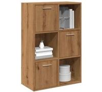 vidaXL Armoire de rangement Bibliothèque chêne 60,5 x 30 x 90 cm Bois d'ingénierie Gris béton