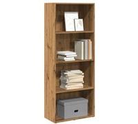 Bibliothèque chêne artisanal 60x30x152 cm bois d ingénierie