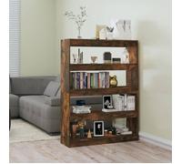 Bibliothèque - Chêne fumé - 100x30x135 cm - Bois - Séparateur de pièce - Classique