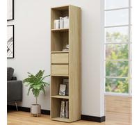 Bibliothèque Chêne Fumé 36x30x171 cm Bois d'Ingénierie Étagère à Livres vidaXL