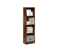 vidaXL Bibliothèque chêne fumé – 40x24x143 cm – Bois d'ingénierie Marron