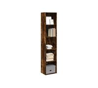 Bibliothèque chêne fumé 40x30x189 cm bois d ingénierie
