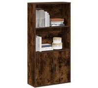 Bibliothèque chêne fumé 60x24x120 cm bois d ingénierie Marron
