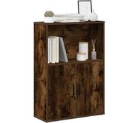 Bibliothèque chêne fumé 60x24x85 cm bois d ingénierie Marron G