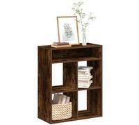 Bibliothèque chêne fumé 66x31x80 cm bois d ingénierie Marron G