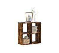 Bibliothèque chêne fumé 68,5x32x68,5 cm bois d'ingénierie852829