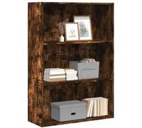 Bibliothèque chêne fumé 80x30x114 cm bois d ingénierie