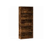 vidaXL Bibliothèque chêne fumé Bois d'ingénierie 80x30x189 cm Marron