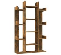 Bibliothèque Chêne fumé 86x25,5x140 cm Bois d ingénierie