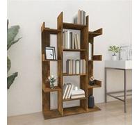 Bibliothèque Chêne fumé 86x25,5x140 cm Bois d ingénierie