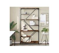 Vidaxl Bibliothèque Chêne Sonoma 91x36x176 Cm Bois Ingénierie Et Acier Multicolore