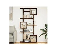 vidaXL Bibliothèque chêne fumé 92x29x188 cm bois d'ingénierie Marron