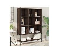 vidaXL Bibliothèque 9 compartiments 102×30×141,5 cm chêne marron bois d'ingénierie