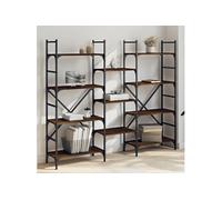 VidaXL Bibliothèque chêne marron 160x28,5x136,5 cm bois d'ingénierie 838877 Marron G