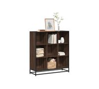 Bibliothèque chêne marron 97,5x33x107,5cm bois ingénierie métal