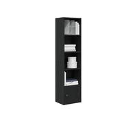 Bibliothèque chêne noir 31x24x127 cm bois d ingénierie Noir G