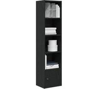 vidaXL Bibliothèque noire imitation chêne 31x24x127 cm Bois d'ingénierie