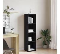 vidaXL Bibliothèque Chêne noir 4 étagères 36x30x143 cm Finition mat