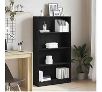 vidaXL Bibliothèque à 4 niveaux chêne noir 80x24x143 cm