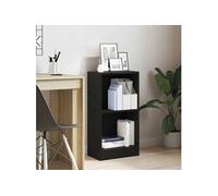 vidaXL Bibliothèque en bois d'ingénierie Chêne noir 40 x 24 x 76 cm