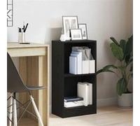 vidaXL Bibliothèque en bois d'ingénierie Chêne noir 40 x 24 x 76 cm