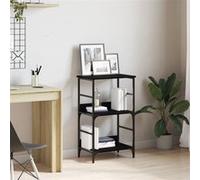 vidaXL Étagère bibliothèque chêne noir 50x33x188,5 cm Bois d'ingénierie Contemporain