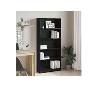 vidaXL Bibliothèque chêne noir 80×24×176 cm bois d'ingénierie