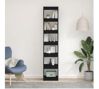 Bibliothèque Vidaxl Noir Chêne 40x30x198 Cm En Bois D'ingénierie Noir