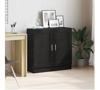 vidaXL Bibliothèque Chêne noir 82,5x30,5x80 cm 2 portes finition mate