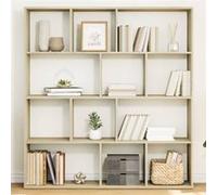 Bibliothèque chêne sonoma 132x29x141,5 cm bois d ingénierie