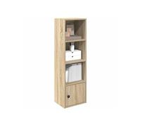 vidaXL Bibliothèque chêne Sonoma 31x24x102 cm Bois d'ingénierie, étagère à Livres, Support de Rangement, Support à Livres, Armoire de Rangement