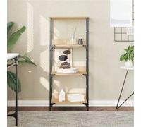 vidaXL Bibliothèque Chêne Sonoma 50x33x117,5 cm bois d'ingénierie 3 compartiments Multicolore