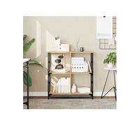 vidaXL Bibliothèque Chêne Sonoma 78,5x33x82 cm Bois d'ingénierie Multicolore