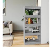 Bibliothèque Cloison Chêne Fumé 60x30x135 cm Bois d'Ingénierie Etagère vidaXL