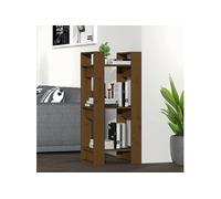 vidaXL Bibliothèque/Cloison Marron miel 41x35x91 cm Bois massif 813862