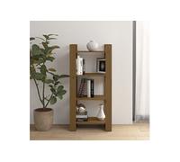 Bibliothèque/Cloison Marron miel 60x35x125 cm Bois massif813887
