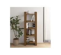 vidaXL Bibliothèque/Cloison Marron miel 60x35x160 cm Bois massif813892 Brun G